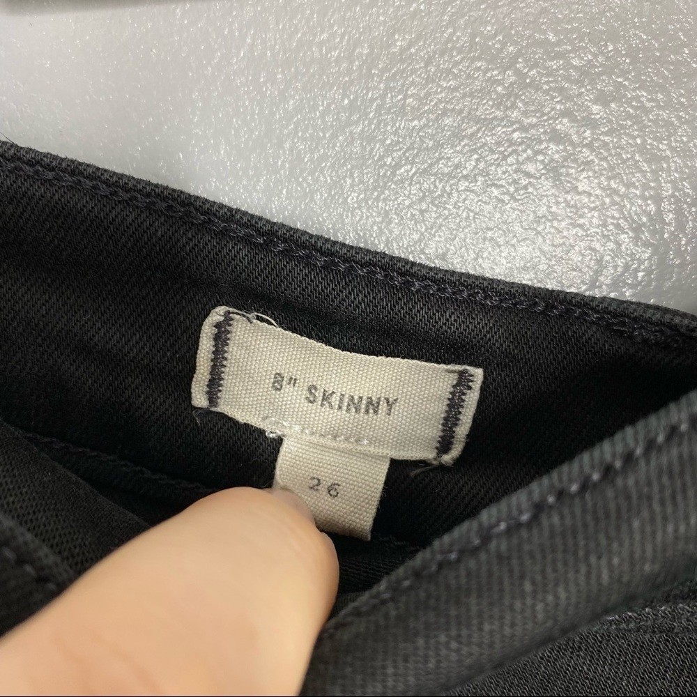 MADEWELL Black Frost 8” Black Denim Skinny Jeans - Picture 8 of 8